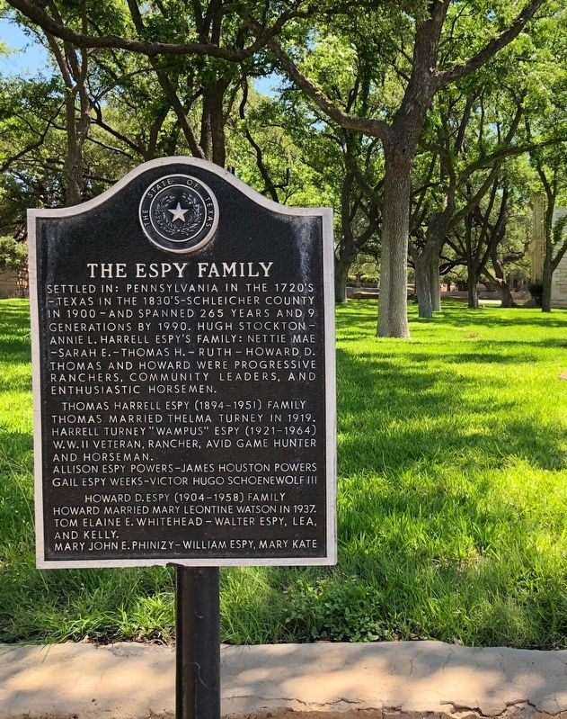 The Espy Family Marker image. Click for full size.