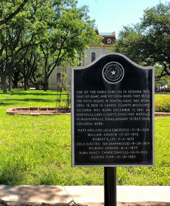 Isaac and Victoria Miers Marker image. Click for full size.