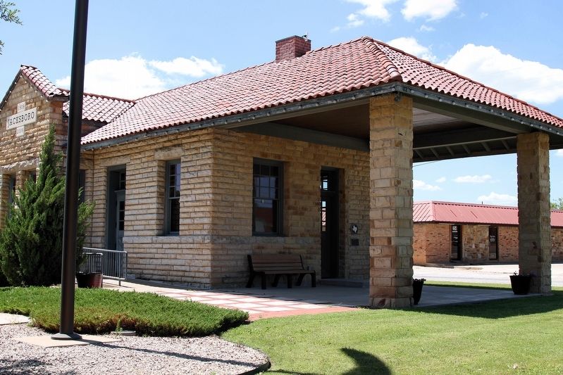 Former Gulf, Texas & Western Railroad Depot Marker Area image. Click for full size.