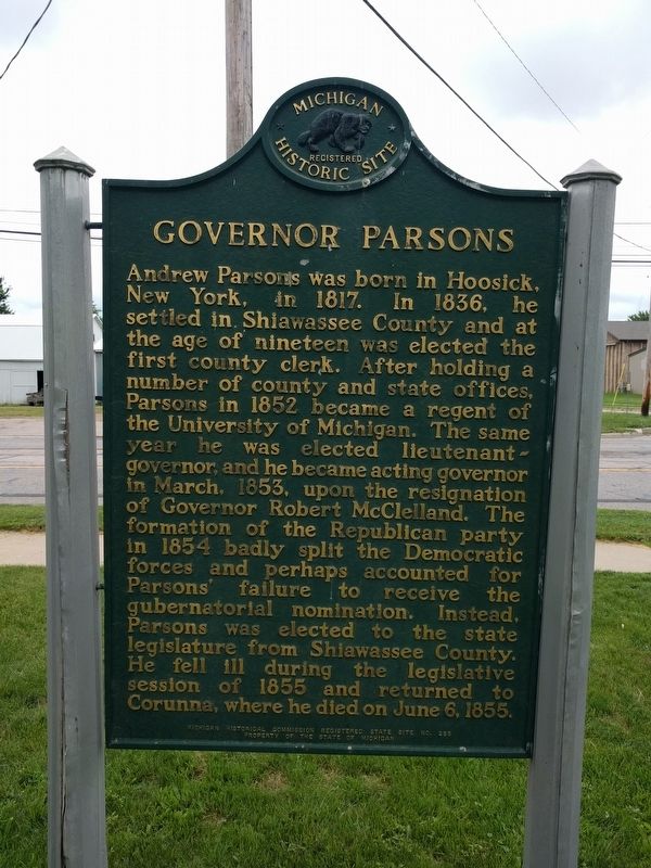 Governor Parsons Marker image. Click for full size.