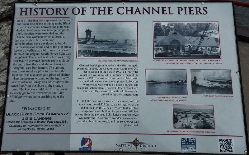 History of the Channel Piers Marker image. Click for full size.