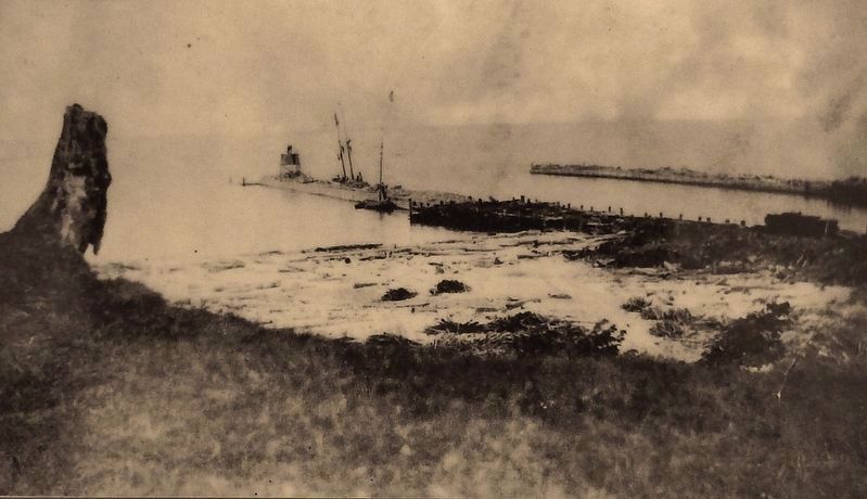 Marker detail: South Haven Channel in the 1860s image. Click for full size.