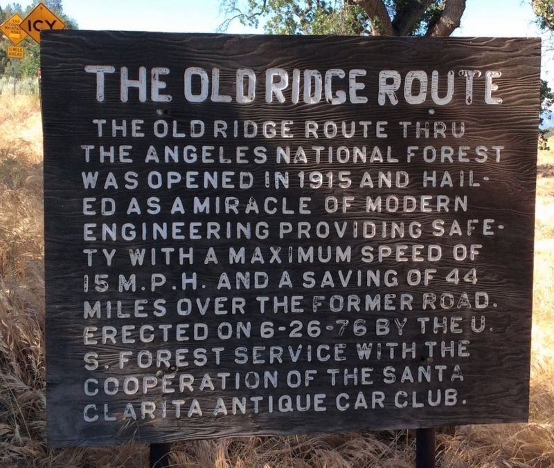The Old Ridge Route Marker image. Click for full size.