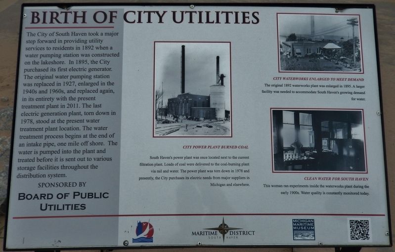 Birth of City Utilities Marker image. Click for full size.