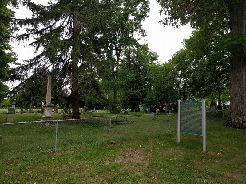 Maple River Marker and Cemetery image. Click for full size.