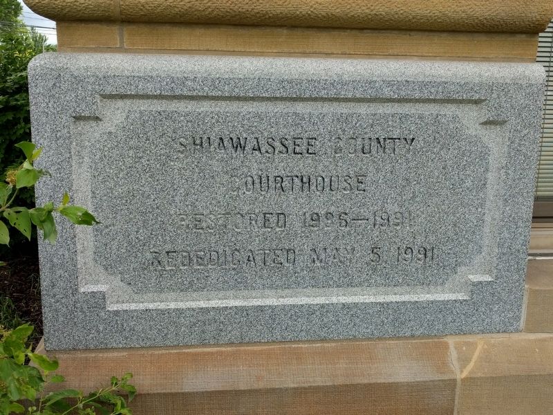 Shiawassee County Courthouse Cornerstone image. Click for full size.