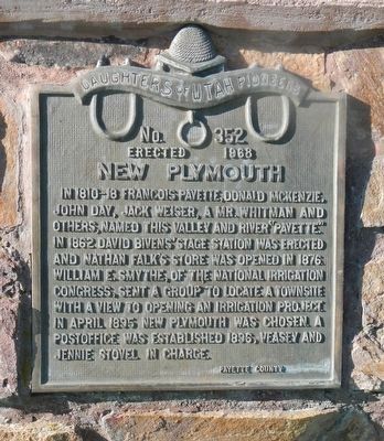 New Plymouth Marker image. Click for full size.