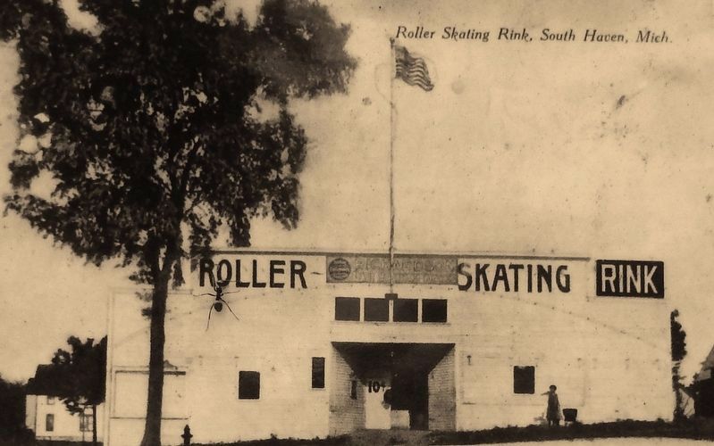 Marker detail: Roller Skating Rink – 1910 image. Click for full size.