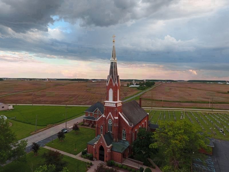 St. Paul Catholic Church, Sharpsburg (Zenz City) & Sharpsburg School image. Click for full size.