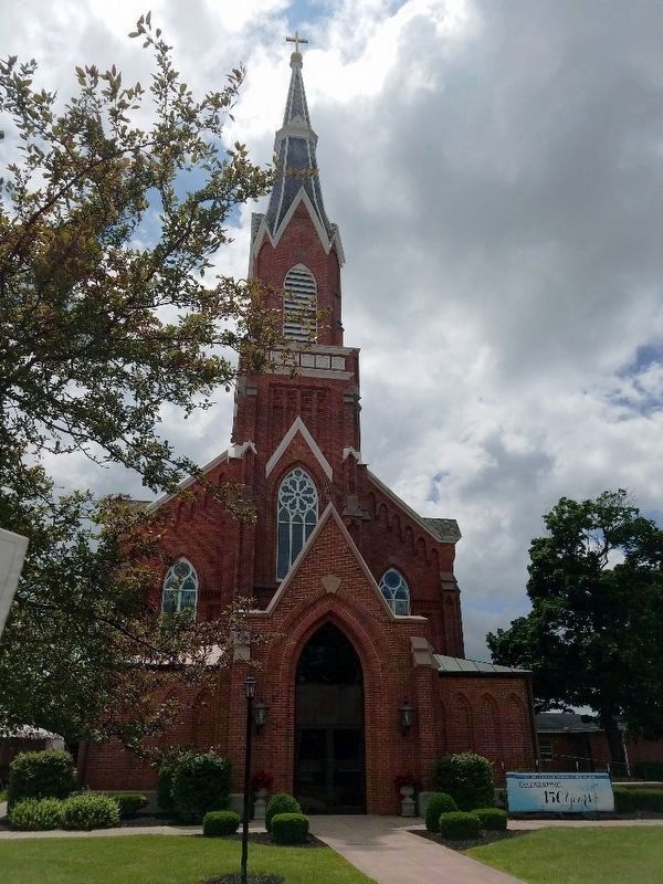 St. Paul Catholic Church, Sharpsburg (Zenz City) & Sharpsburg School image. Click for full size.