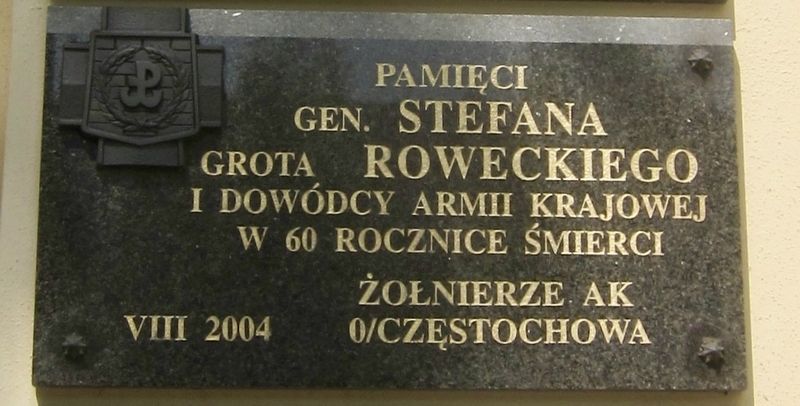 General Stefan Rowecki Memorial Marker image. Click for full size.