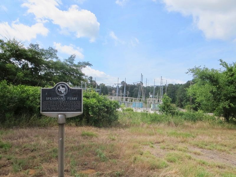 Site of Old Spearman's Ferry Marker towards Lone Star Park. image. Click for full size.
