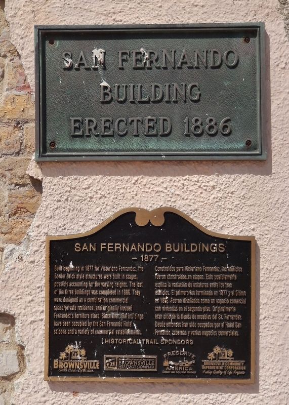 San Fernando Buildings Marker (<i>tall view</i>) image. Click for full size.