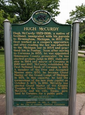 Hugh McCurdy / Hugh McCurdy Park Marker image. Click for full size.