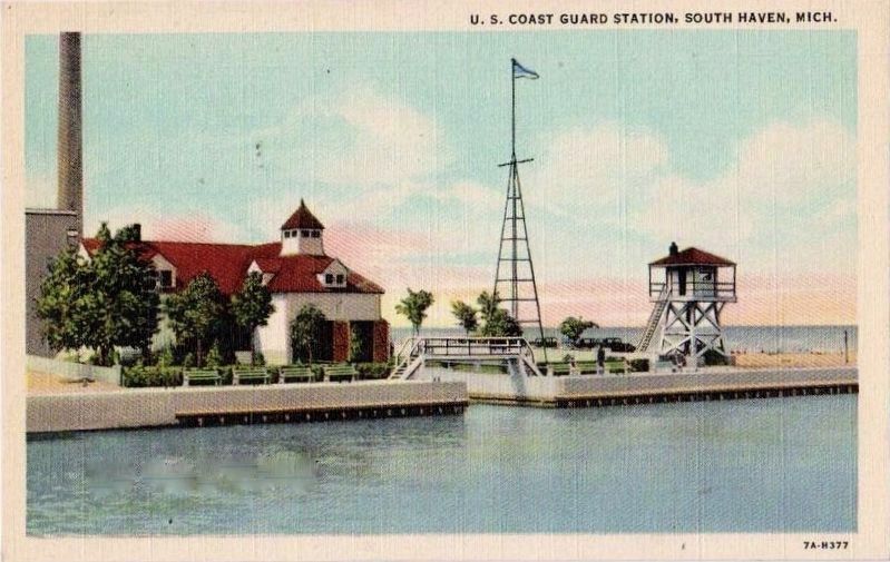 <i>U.S. Coast Guard Station, South Haven, Mich.</i> image. Click for full size.