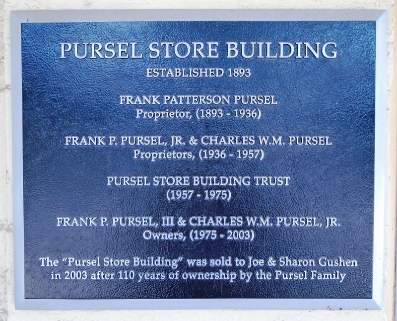 Pursel Store Building Marker image. Click for full size.