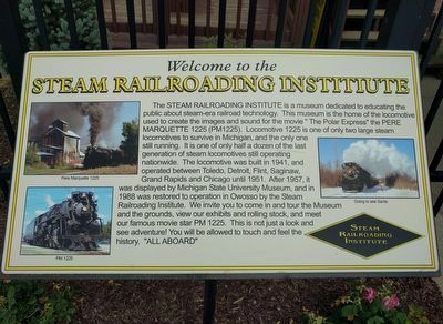 Steam Railroading Institute Marker image. Click for full size.