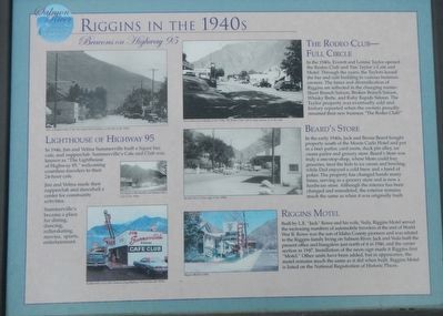 Riggins in the 1940s Marker image. Click for full size.