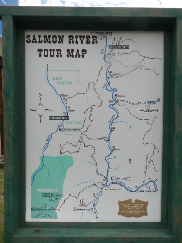 Salmon River Tour Map image. Click for full size.