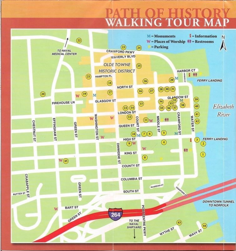 Exhibit A: Path of History Walking Tour Map. image. Click for full size.