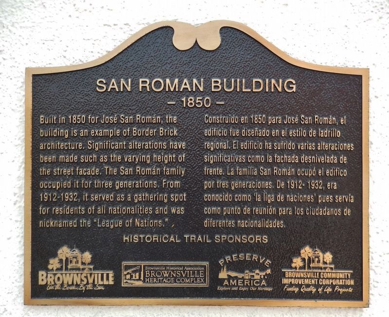 San Román Building Marker image. Click for full size.