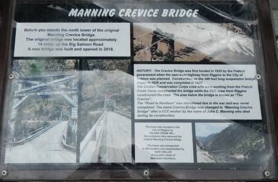 Manning Crevice Bridge Marker. Click for full size. Manning Crevice Bridge Marker image. Click for full size.