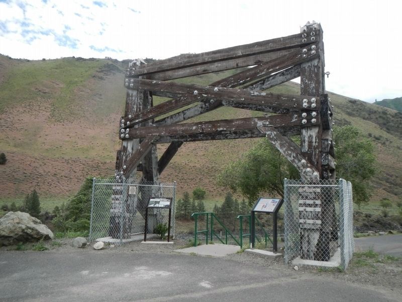Manning Crevice Bridge and Marker. Click for full size. Manning Crevice Bridge and Marker image. Click for full size.