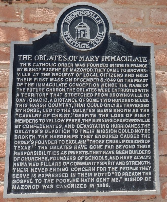 The Oblates of Mary Immaculate Marker image. Click for full size.