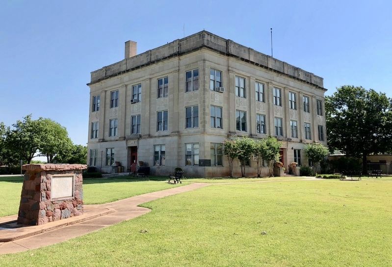 The Cotton County Courthouse - county seat about 0.6 miles east. image. Click for full size.