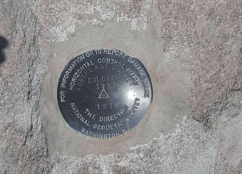 Northeast Corner of Colorado - U.S. National Geodetic Survey Marker (<i>adjacent to marker</i>) image. Click for full size.