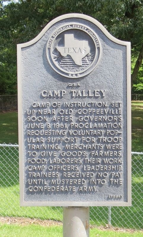 <small>C.S.A. </small> Camp Talley Marker image. Click for full size.