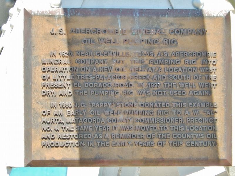 J.S. Abercrombie Mineral Company Marker image. Click for full size.