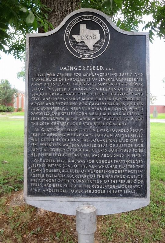 Daingerfield, <small>C. S. A.</small> Marker image. Click for full size.