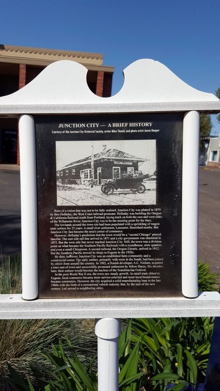 Junction City — A Brief History Marker image. Click for full size.
