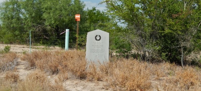 Mission Mier a Visita Marker (<i>wide view; looking east from the highway</i>) image. Click for full size.