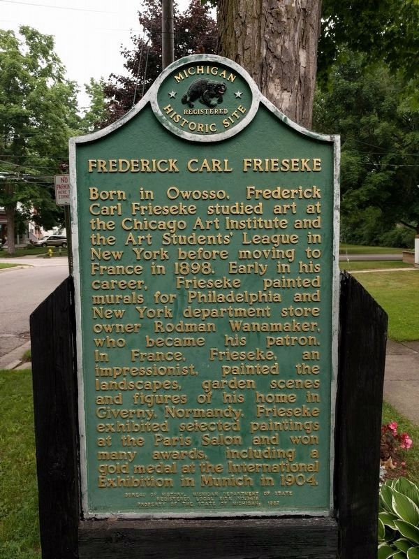 Herman C. Frieseke House / Frederick Carl Frieske Marker. Click for full size. Herman C. Frieseke House / Frederick Carl Frieske Marker image. Click for full size.