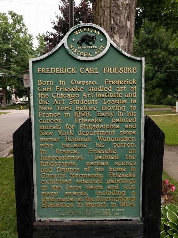 Herman C. Frieseke House / Frederick Carl Frieske Marker image. Click for full size.