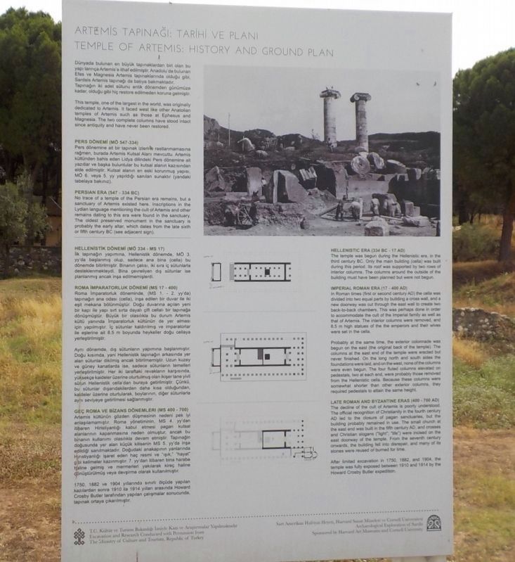 Temple of Artemis: History and Ground Plan Marker image. Click for full size.