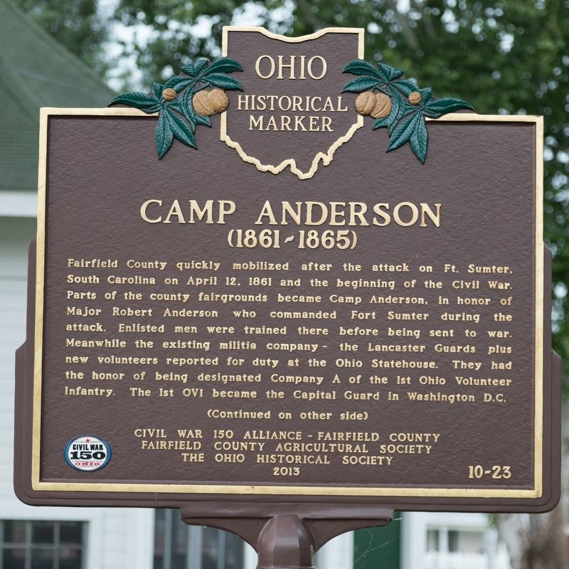 Camp Anderson Marker, Side One image. Click for full size.
