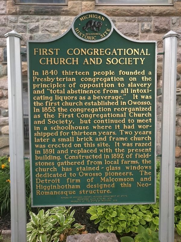 First Congregational Church and Society Marker image. Click for full size.