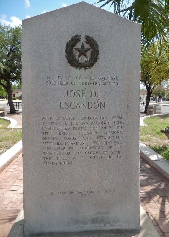 José de Escandón Marker image. Click for full size.