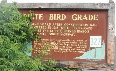 White Bird Grade Marker. Click for full size. White Bird Grade Marker image. Click for full size.