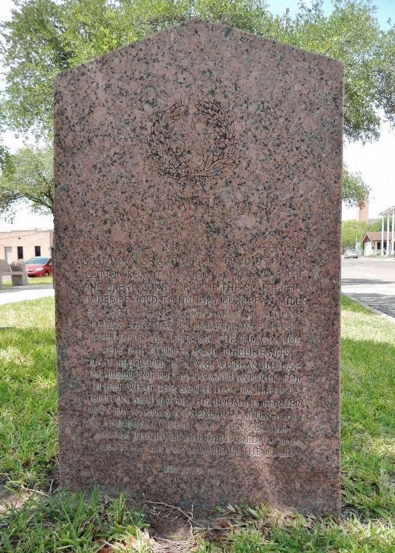 Rio Grande City, C.S.A Marker (<i>side one; faces south</i>) image. Click for full size.