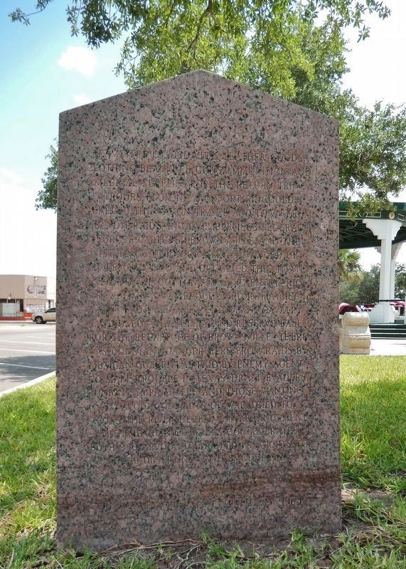 Rio Grande City, C.S.A Marker (<i>side two; faces north</i>) image. Click for full size.