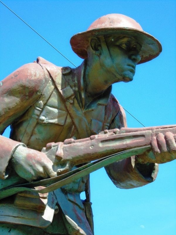 World War Memorial Doughboy Statue Detail image. Click for full size.