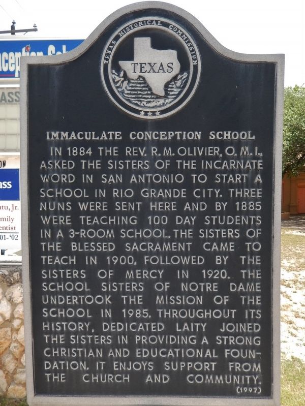 Immaculate Conception School Marker image. Click for full size.