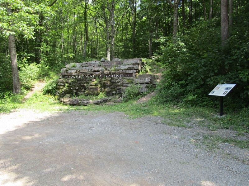Sweet Water Spring and Marker image. Click for full size.