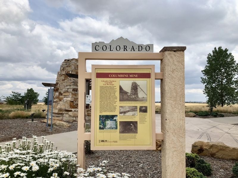 Columbine Mine / Coal Field Country Marker image. Click for full size.