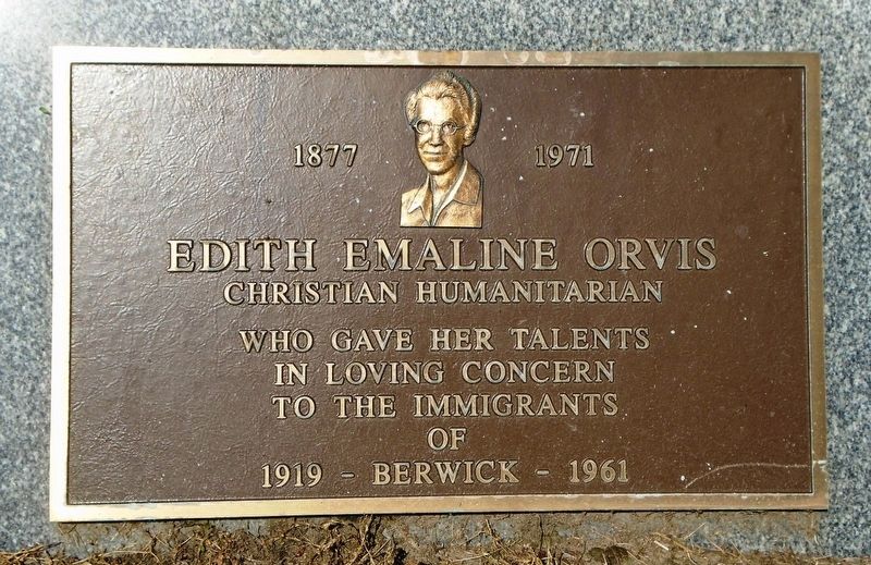 Edith Emaline Orvis Marker image. Click for full size.