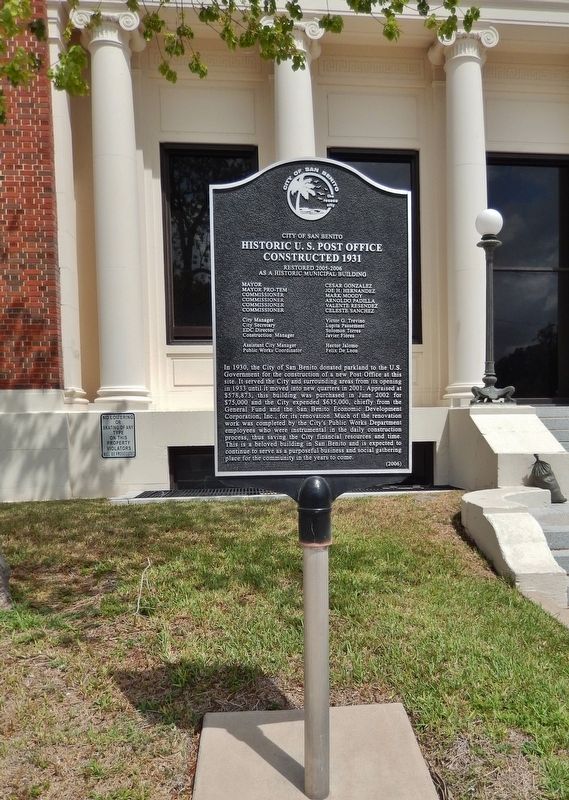 Historic U.S. Post Office Marker (<i>tall view</i>) image. Click for full size.